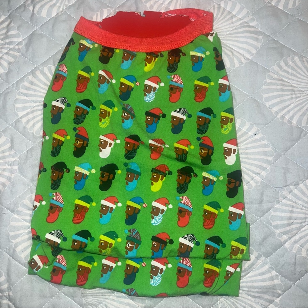 Target Wondershop Festive Green Dog Sweater with Colorful Santa Print